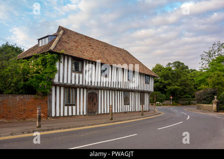 La Guildhall, storico del XVI secolo la struttura di legno edificio in Whittlesford, Cambridge, South Cambridgeshire, Regno Unito Foto Stock