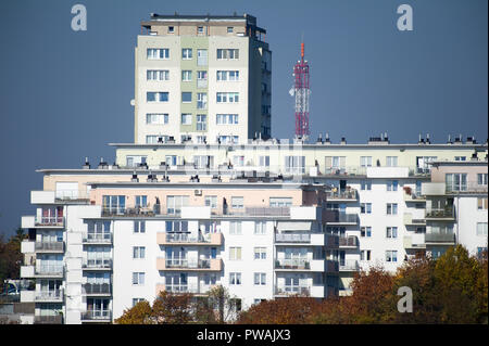 Era comunista edifici di appartamenti a Danzica, Polonia. Il 13 ottobre 2018 © Wojciech Strozyk / Alamy Stock Photo Foto Stock