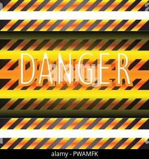 Modello per la progettazione di banner. Il vettore d'onda sullo sfondo del simbolo. Vettore di pericolo il concetto di segno. Illustrazione Vettoriale