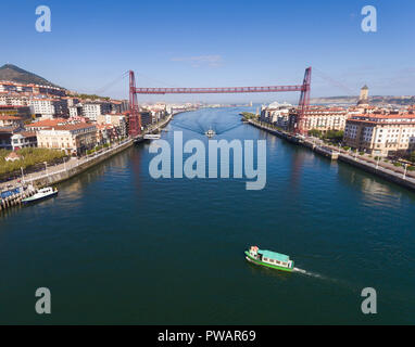 Ponte di sospensione, Portugalete, Bizkaia, Paesi Baschi Foto Stock