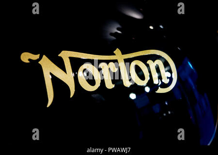 Il famoso Norton logo Moto Foto Stock