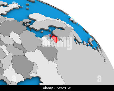 Estonia sulla semplice politica blu globo 3D. 3D'illustrazione. Foto Stock