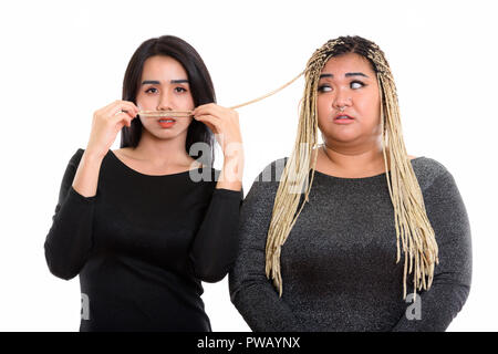 Giovani asiatici transgender donna con capelli di grasso donna asiatica per m Foto Stock