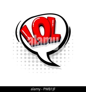 Testo di fumetti raccolta effetti sonori pop art style Illustrazione Vettoriale