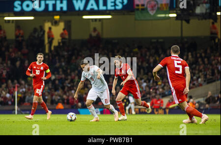 Cardiff, Regno Unito. Undicesimo oct, 2018. Koke (Spagna) visto in azione durante il Galles v Spagna amichevole al "National Stadium.il punteggio finale del Galles 1-4 Spagna Credito: Gary Mitchell SOPA/images/ZUMA filo/Alamy Live News Foto Stock