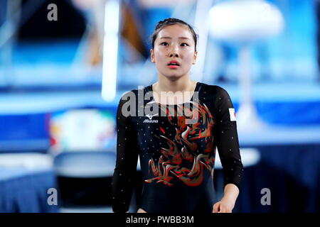 Buenos Aires, Argentina. Xiv oct, 2018. Yuki Okuno (JPN) trampolino : finale donne nel corso Buenos Aires 2018 Olimpiadi della Gioventù alla gioventù Olympic Park a Buenos Aires in Argentina . Credito: Naoki Nishimura AFLO/sport/Alamy Live News Foto Stock