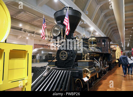 Il Presidente locomotiva nel centro storico il Museo Henry Ford a Dearborn, a Detroit, Michigan, Stati Uniti d'America Foto Stock