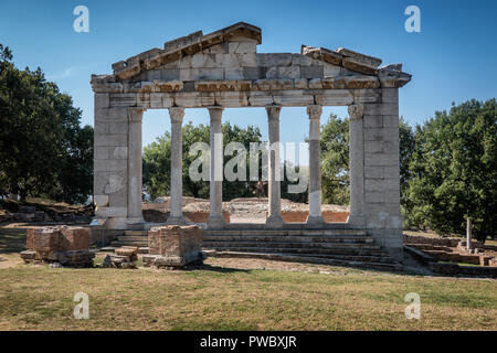 Tempio e teatro della città antica di Apollonia, Albania Foto Stock