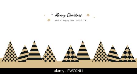 Merry Christmas greeting card con abeti astratta illustrazione vettoriale EPS10 Illustrazione Vettoriale