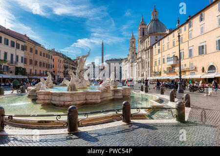 Piazza Navona in Roma, Italia Foto Stock