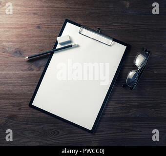 Il Branding stationery set. Oggetti vuota per collocare il vostro design. Lay piatto. Foto Stock