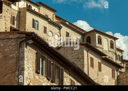 Gruppo di case in assisi, Perugia, Umbria, Italia Foto Stock