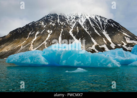 Magdalena Fjord, ghiacciai, Spitsberg Isola, arcipelago delle Svalbard, Norvegia Foto Stock