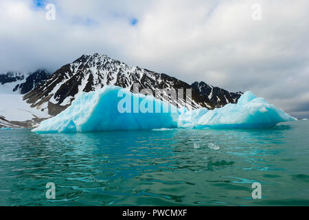 Magdalena Fjord, ghiacciai, Spitsberg Isola, arcipelago delle Svalbard, Norvegia Foto Stock