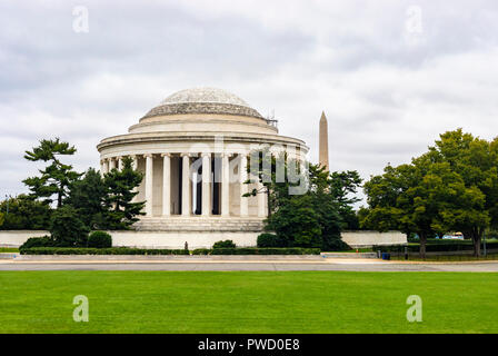 Washington DC, Stati Uniti d'America - 12 Ottobre 2017: vista del Thomas Jefferson Memorial a Washington DC. Foto Stock