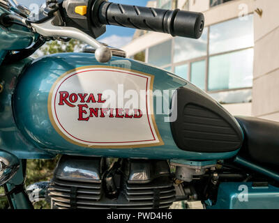 Royal Enfield moto, dettaglio, Varsavia, Polonia Foto Stock