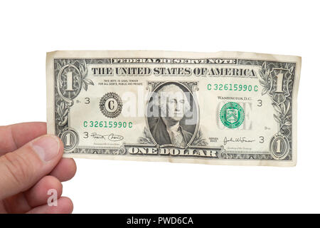 Crumpled dollaro Foto Stock