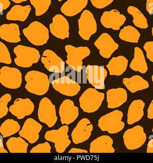 Seamless pattern di leopard. Pelle di animale grunge texture. La giraffa sfondo. Illustrazione Vettoriale. Illustrazione Vettoriale