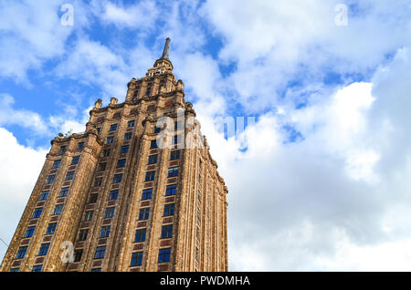 Edificio dell'Accademia lettone delle scienze, Riga, Lettonia Foto Stock