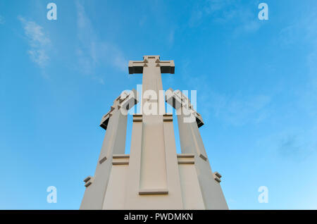 Tre Croci monumento di Vilnius, Lituania Foto Stock