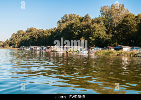 Mirow, Meclemburgo-Pomerania, Germania, 15.09.2011. Avendo un bel giorno e godere degli splendidi nel paesaggio e mari in Mirow / Mueritz. Foto Stock