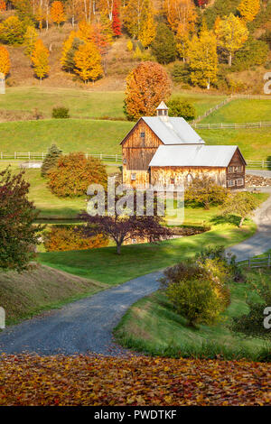 Di Sleepy Hollow Agriturismo vicino a Woodstock Vermont, USA Foto Stock