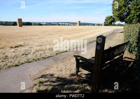 Vista attraverso i campi, Datchworth, Hertfordshire Foto Stock