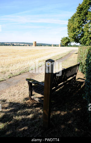 Vista attraverso i campi, Datchworth, Hertfordshire Foto Stock