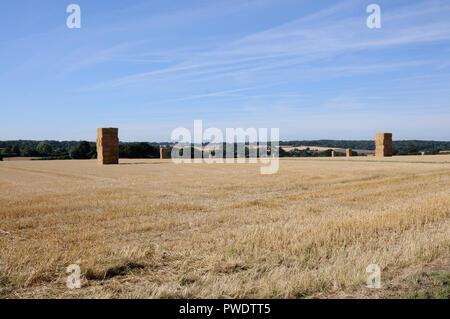 Vista attraverso i campi, Datchworth, Hertfordshire Foto Stock