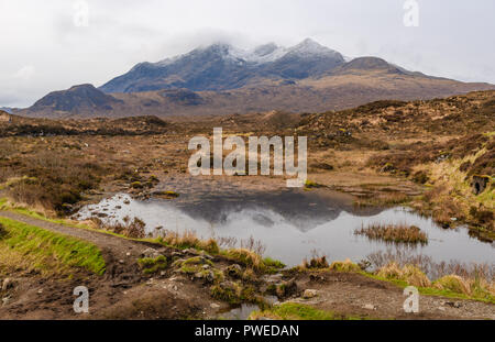 Sliglachan, Black Cuillin Mountain Range, Scotland, Regno Unito Foto Stock