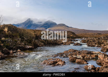 Sliglachan, Black Cuillin Mountain Range, Scotland, Regno Unito Foto Stock