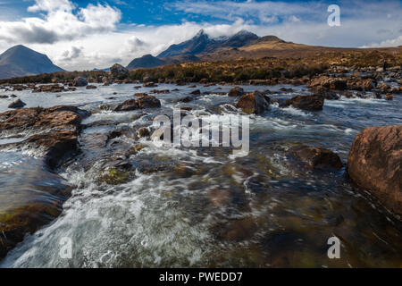 Sliglachan, Black Cuillin Mountain Range, Scotland, Regno Unito Foto Stock