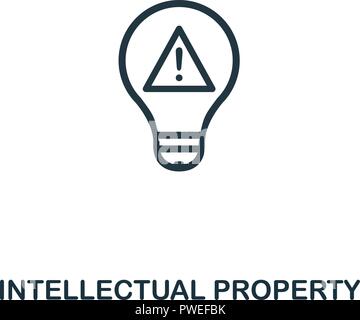 La proprietà intellettuale e la relativa icona. Premio di design di stile da collezione crowdfunding. UX e UI. Pixel perfetta la proprietà intellettuale e la relativa icona. Per il web design, ap Illustrazione Vettoriale