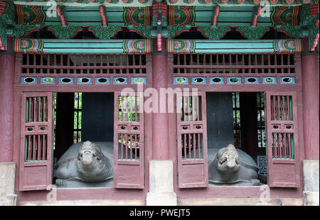 Pyochung Pavilion a Kaesong in Corea del Nord Foto Stock