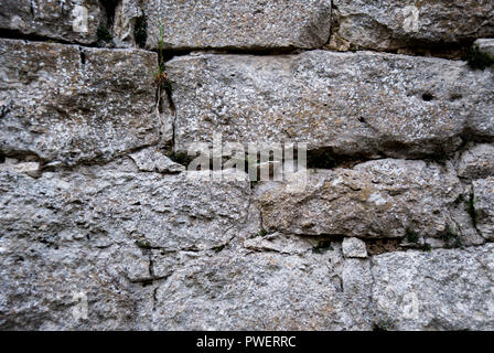 Frammento di parete con graffi e crepe. Essa può essere utilizzata come sfondo Foto Stock