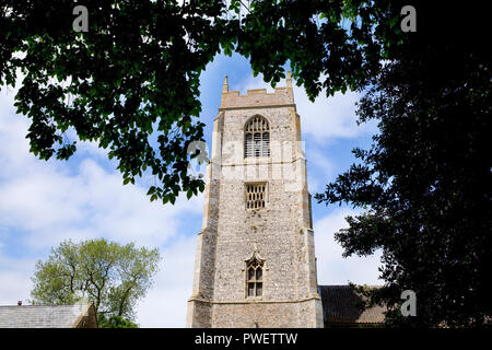 Il XV secolo la chiesa di Saint Mary a Holme-next-mare vicino a Hunstanton, Norfolk, Regno Unito Foto Stock