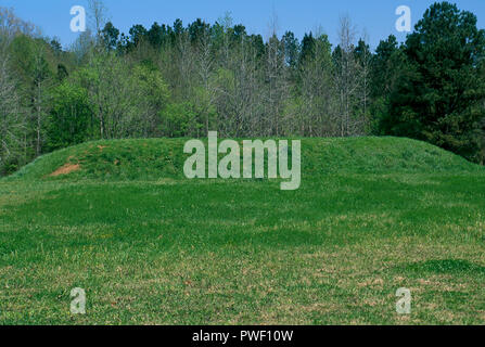 Bear Creek Mound, Natchez Trace, Mississippi, costruito ad 1200-1400 come una struttura di cerimoniale. Fotografia Foto Stock