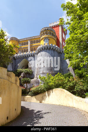 Pena il Palazzo Nazionale di Sintra. Portogallo Foto Stock