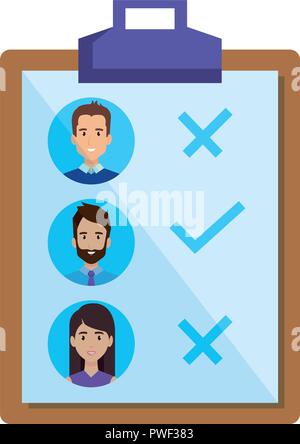 Elenco di controllo appunti con gli imprenditori illustrazione vettoriale design Illustrazione Vettoriale