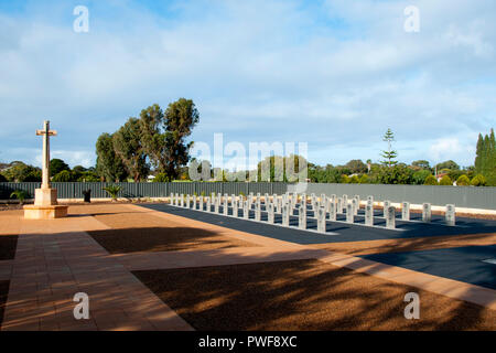 GERALDTON, Australia - Agosto 21, 2018: la prima guerra mondiale II cimitero con 83 tombe Foto Stock