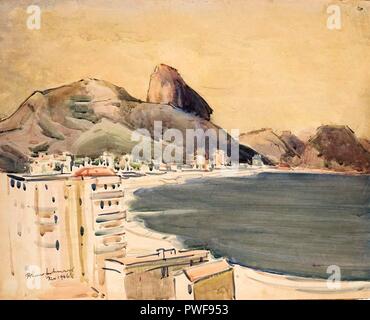 Bruno Lechowski - Praia de Copacabana 1936. Foto Stock