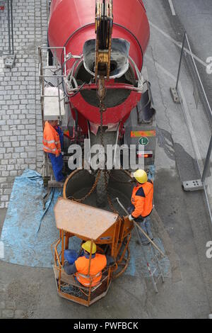 Wien, Baustelle des Wohnbaus Beatrixgasse 11 Foto Stock