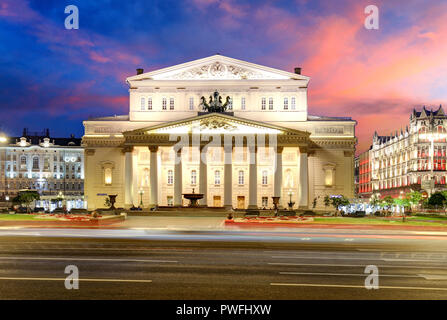 Mosca - Teatro Bolshoi al tramonto Foto Stock