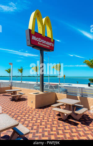 Ristorante McDonald's a Key West, Florida, Stati Uniti d'America. È il più meridionale McDonald's negli Stati Uniti. Foto Stock