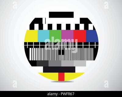Prova tv lo sfondo dello schermo, quando il canale tv hanno problemi tecnici Illustrazione Vettoriale