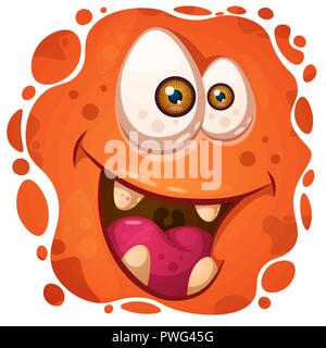 Divertente, carino crazy monster carattere. Halloween illustrazione. Illustrazione Vettoriale