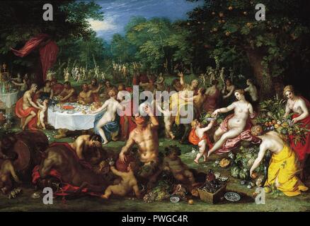 Un Bacco) di Jan Brueghel il Vecchio e Hendrik van Balen I, ca. 1608 - 1616. Foto Stock