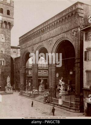 Brogi, Giacomo (1822-1881) - 3057 - Firenze - Loggia dei Lanzi. Foto Stock