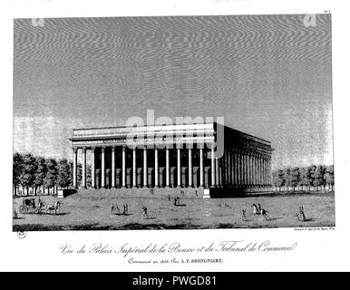 Brongniart - Piani du Palais de la Bourse de Paris et du Cimetiere Mont-Louis, I. Foto Stock