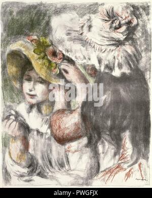 Il pinning Hat (Le Chapeau épinglé) - Pierre-Auguste Renoir. Foto Stock